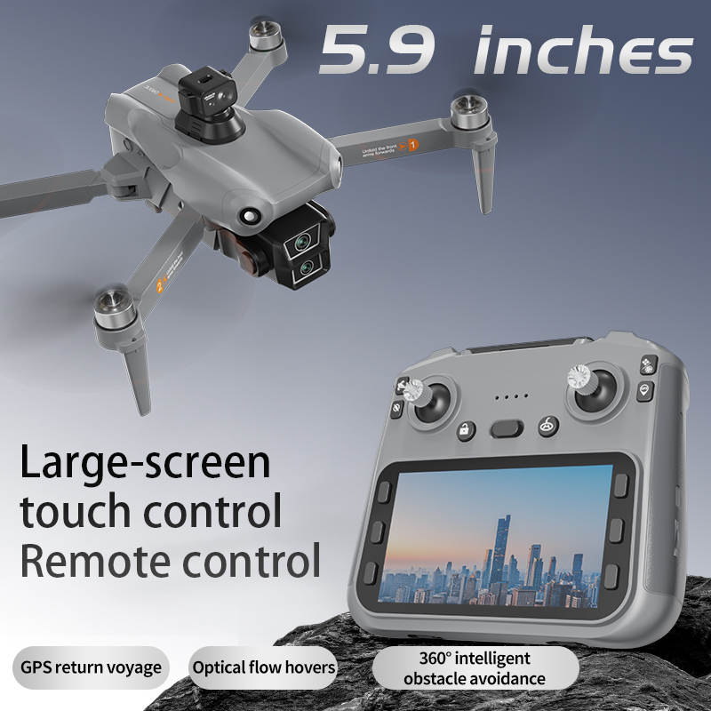 Fpv Brushless Rc Drone 4K - Drone professionnel L300 Pro GPS avec