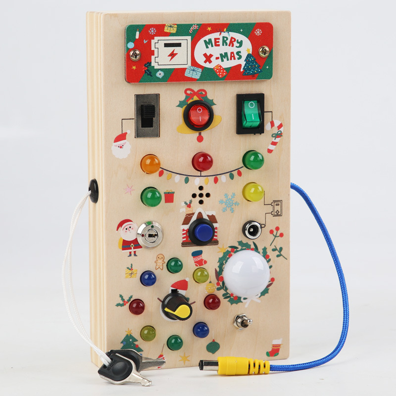 Jouet éducatif inspiré de la p - Montessori Wooden Busy Board Toddler avis et prix