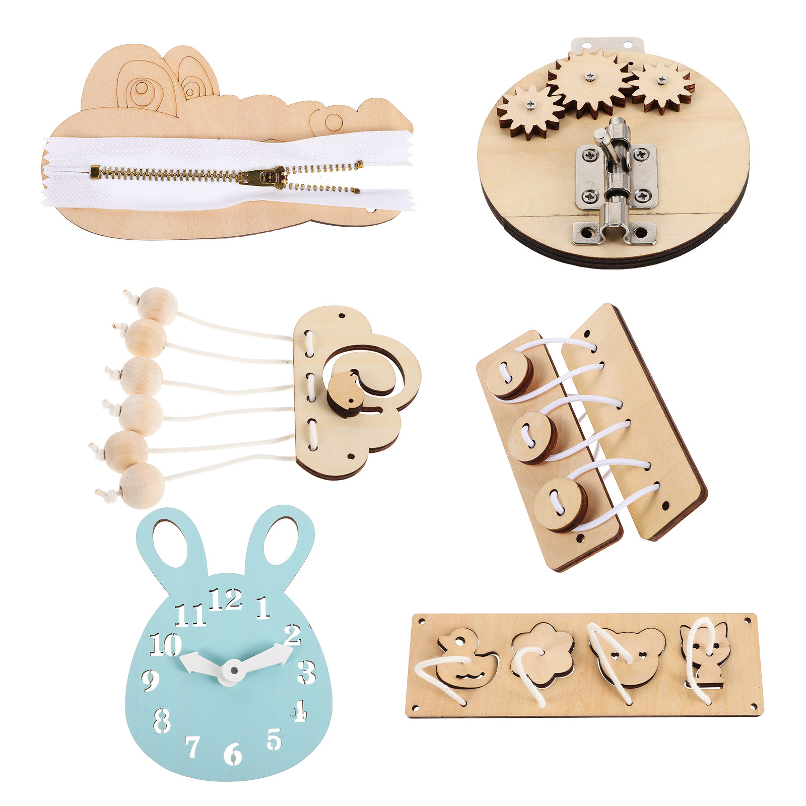 Ensemble de 6 planches d'activ - Montessori Wooden Busy Board Toddler avis et prix