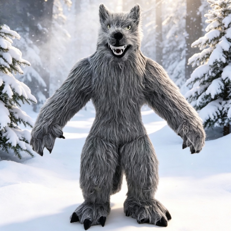 Costume de mascotte de loup gr - Dolls avis et prix
